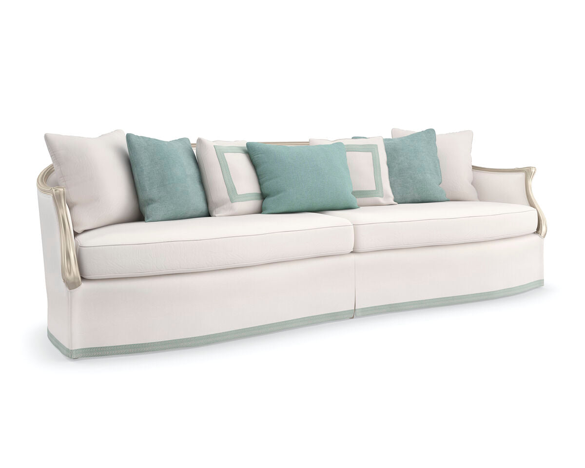 Le Canape - Skirted  Sofa in Teal (219cm - 279cm)