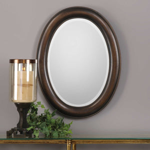 Umber Round Mirror