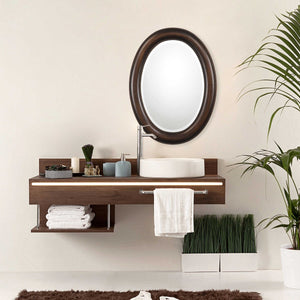 Umber Round Mirror