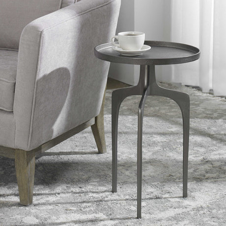 Small Kenna Accent Table, Nickel