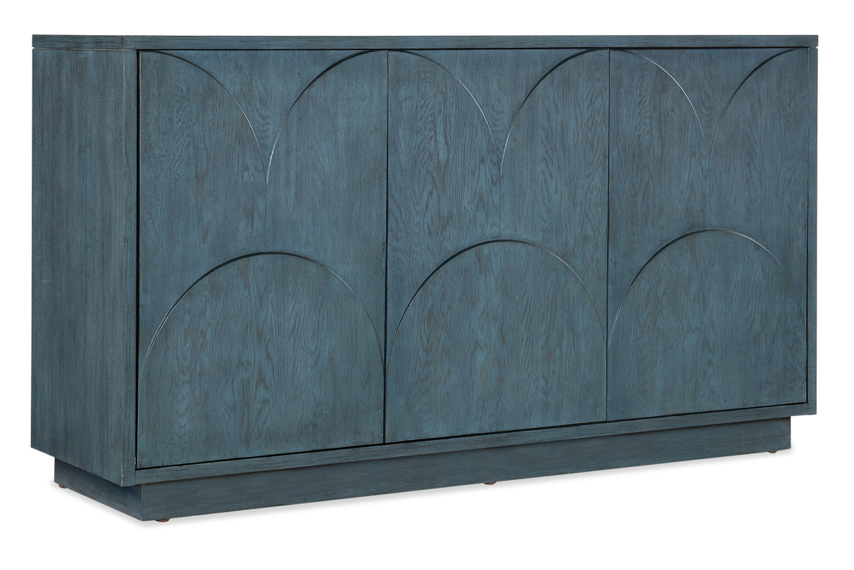 Melange Round Valley Three Door Entertainment Credenza