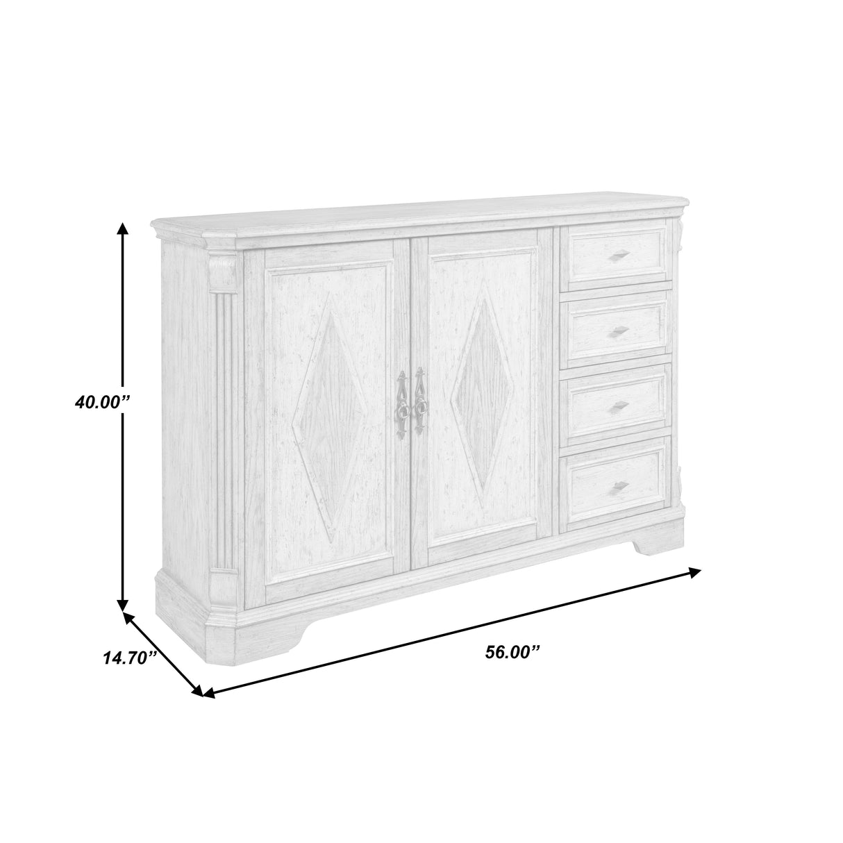 Two Door-Four Drawer Server