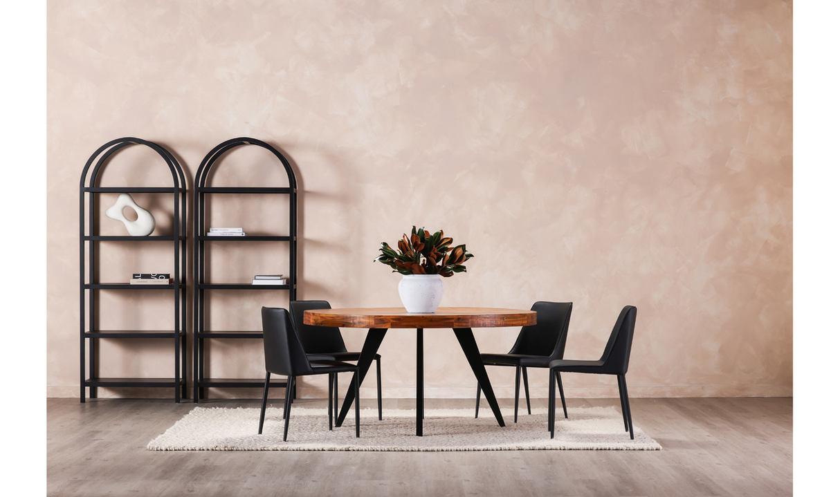 Nora Dining Chair Black Vegan Leather