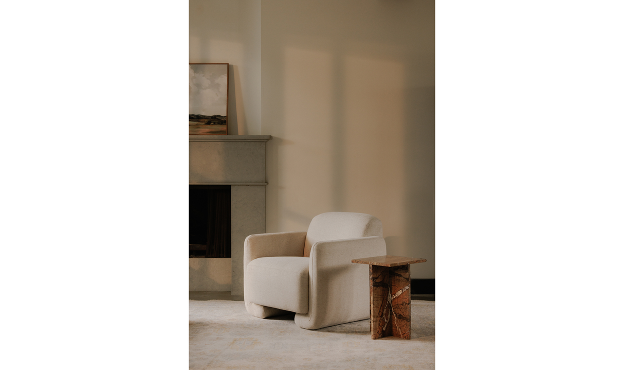 Fallon Accent Chair Flecked Ivory